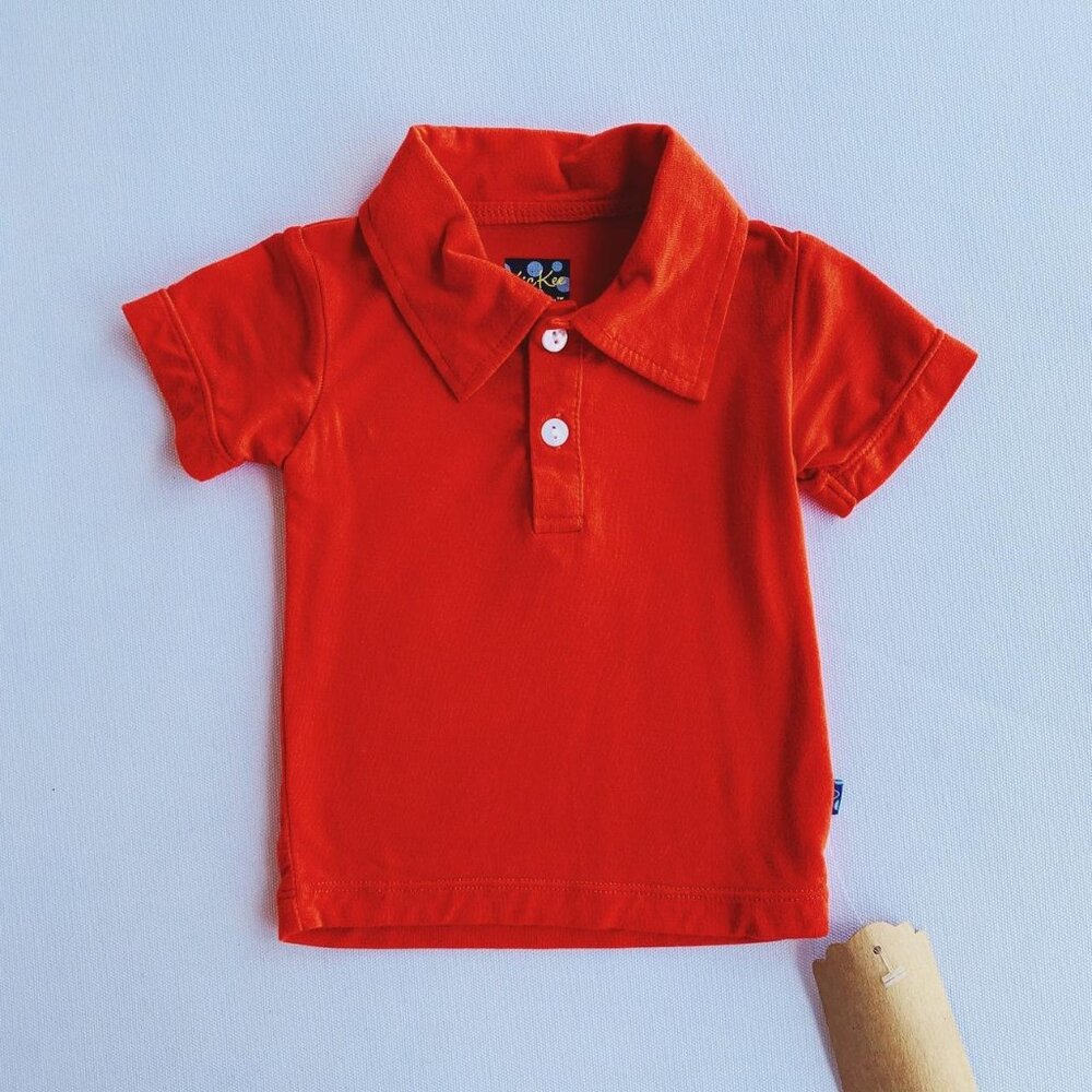 B-Kickee Pants, 3-6M, s/s bamboo polo shirt